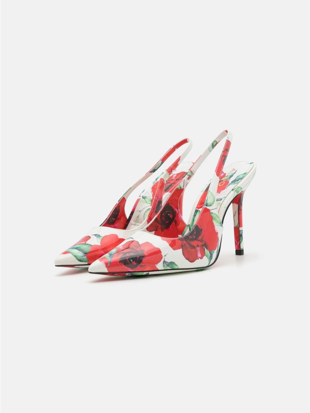 NWOT ALDO Lovebloom women's floral print pointed-toe slingback pumps.